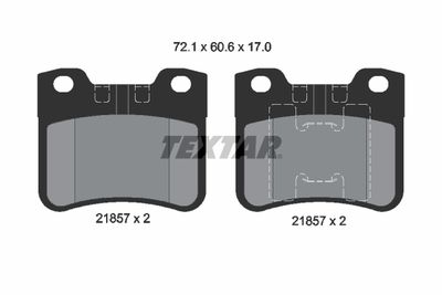 Brake Pad Set, disc brake TEXTAR 2185701