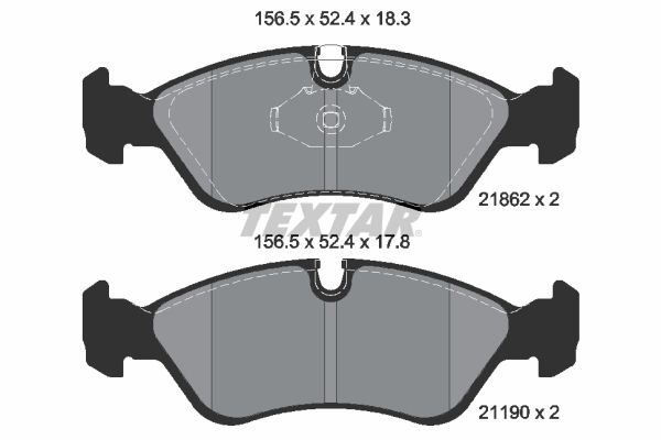 TEXTAR 2186201 Brake Pad Set, disc brake