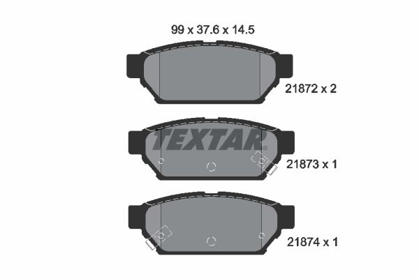 TEXTAR 2187202 Brake Pad Set, disc brake