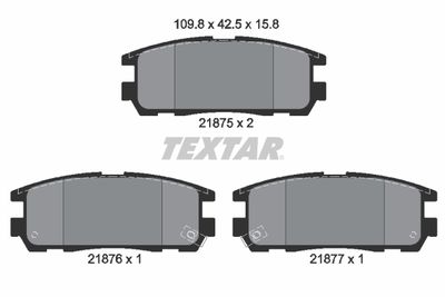 Brake Pad Set, disc brake TEXTAR 2187501