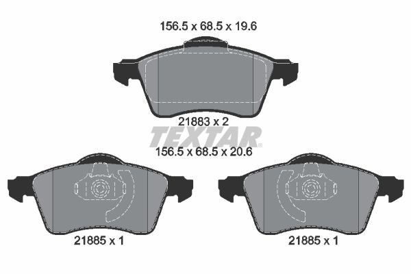 TEXTAR 2188302 Brake Pad Set, disc brake