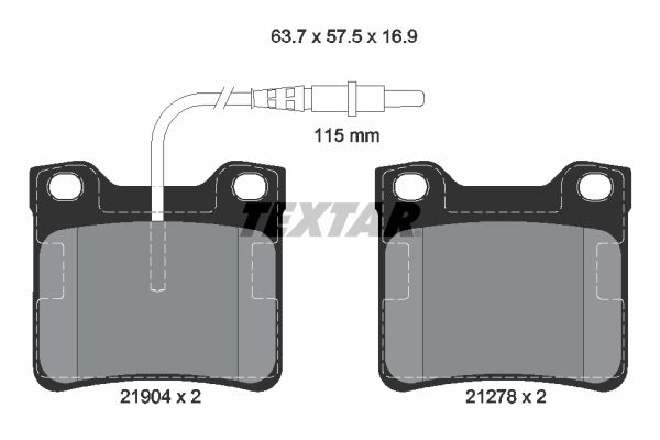 TEXTAR 2190403 Brake Pad Set, disc brake