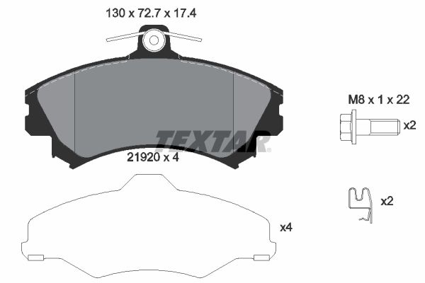 TEXTAR 2192003 Brake Pad Set, disc brake