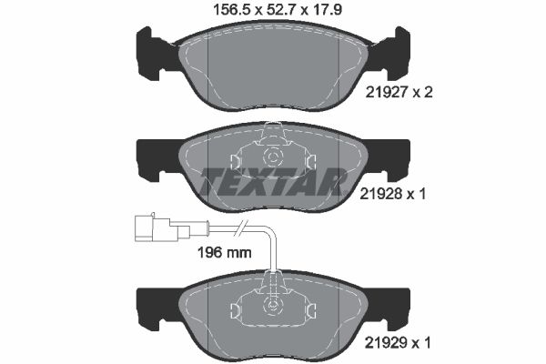 TEXTAR 2192701 Brake Pad Set, disc brake