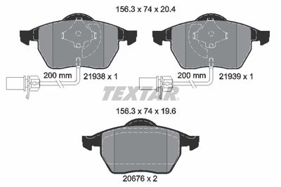 Brake Pad Set, disc brake TEXTAR 2193801