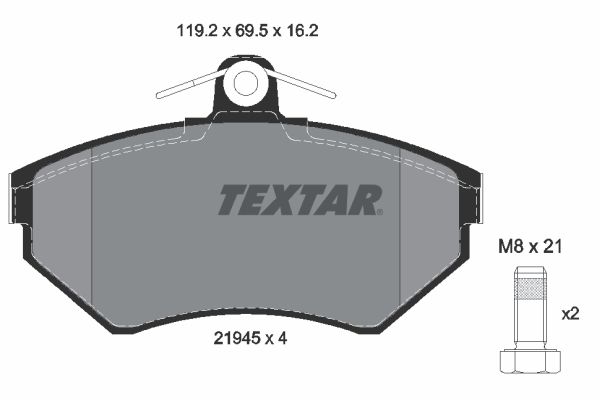 TEXTAR 2194502 Brake Pad Set, disc brake