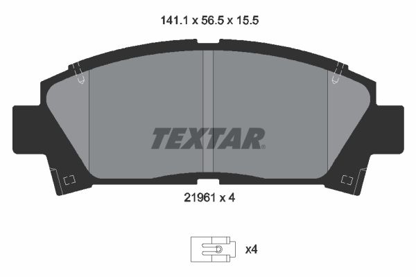 TEXTAR 2196102 Brake Pad Set, disc brake