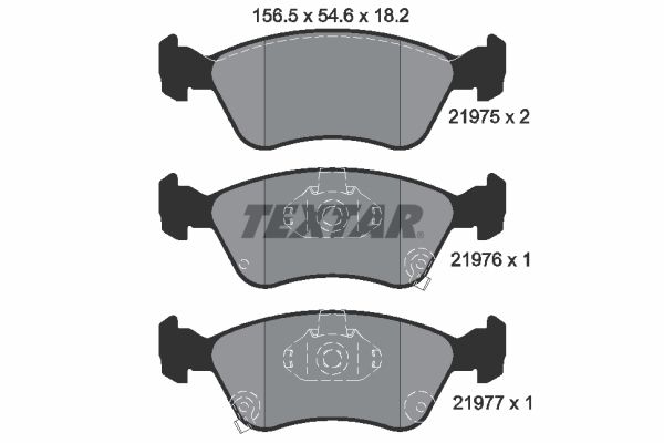 TEXTAR 2197502 Brake Pad Set, disc brake