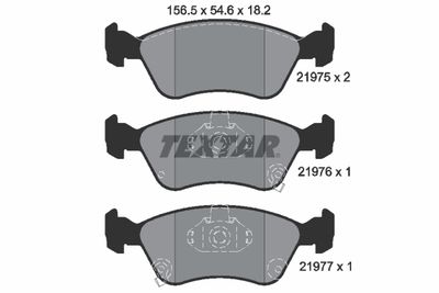 Brake Pad Set, disc brake TEXTAR 2197502