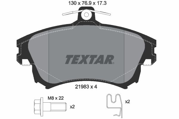 TEXTAR 2198302 Brake Pad Set, disc brake