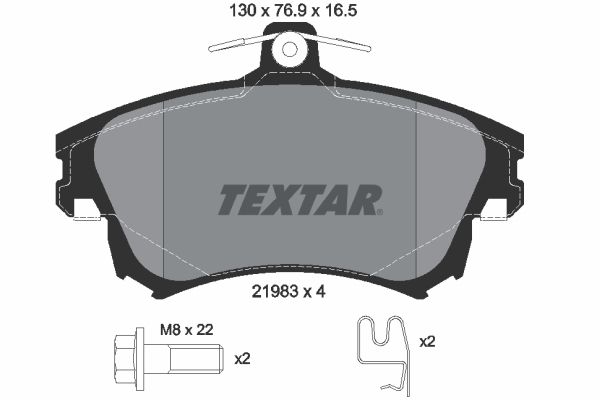 TEXTAR 2198304 Brake Pad Set, disc brake