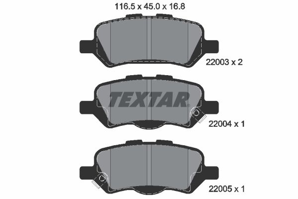 TEXTAR 2200301 Brake Pad Set, disc brake