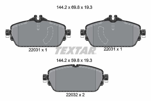 TEXTAR 2203101 Brake Pad Set, disc brake