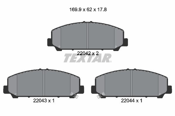 TEXTAR 2204201 Brake Pad Set, disc brake