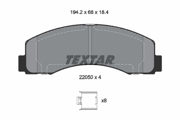 TEXTAR 2205002 Brake Pad Set, disc brake