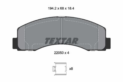 Brake Pad Set, disc brake TEXTAR 2205002