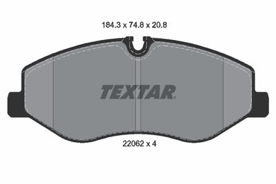 Brake Pad Set, disc brake TEXTAR 2206201