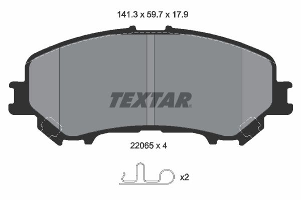 TEXTAR 2206501 Brake Pad Set, disc brake
