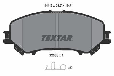 Brake Pad Set, disc brake TEXTAR 2206503