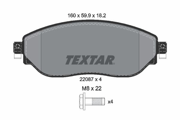 TEXTAR 2208701 Brake Pad Set, disc brake