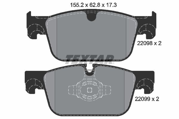 TEXTAR 2209801 Brake Pad Set, disc brake