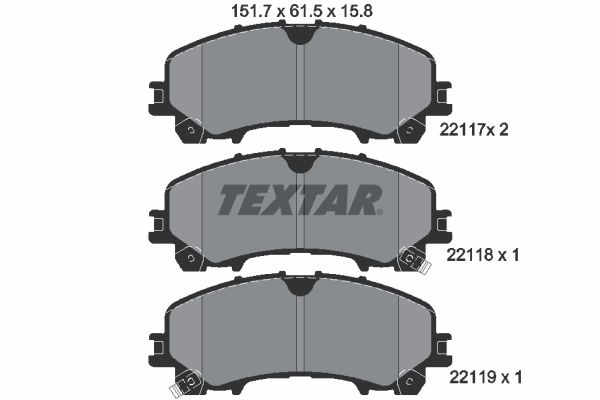 TEXTAR 2211701 Brake Pad Set, disc brake