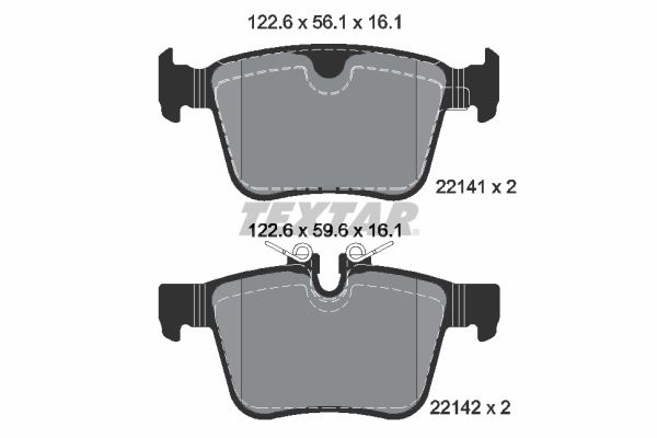 TEXTAR 2214101 Brake Pad Set, disc brake