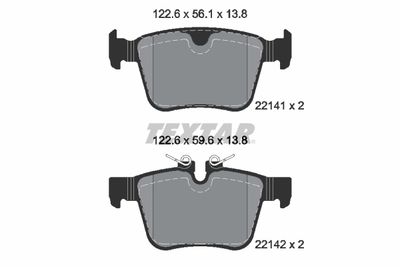 Brake Pad Set, disc brake TEXTAR 2214103