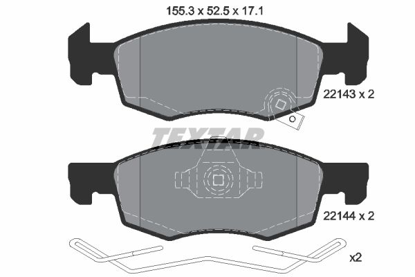 TEXTAR 2214301 Brake Pad Set, disc brake