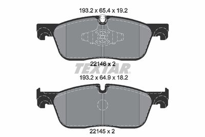 Brake Pad Set, disc brake TEXTAR 2214601