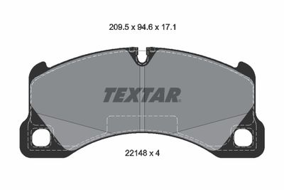 Brake Pad Set, disc brake TEXTAR 2214801