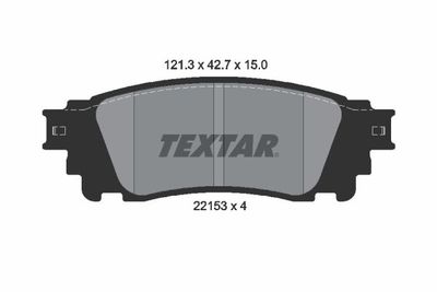 Brake Pad Set, disc brake TEXTAR 2215301