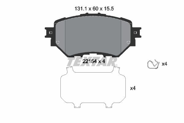 TEXTAR 2215401 Brake Pad Set, disc brake