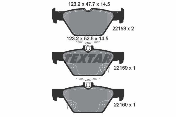 TEXTAR 2215801 Brake Pad Set, disc brake