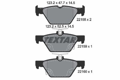 Brake Pad Set, disc brake TEXTAR 2215801