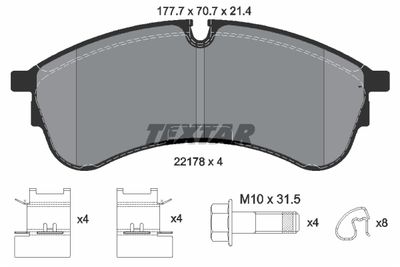 Brake Pad Set, disc brake TEXTAR 2217801