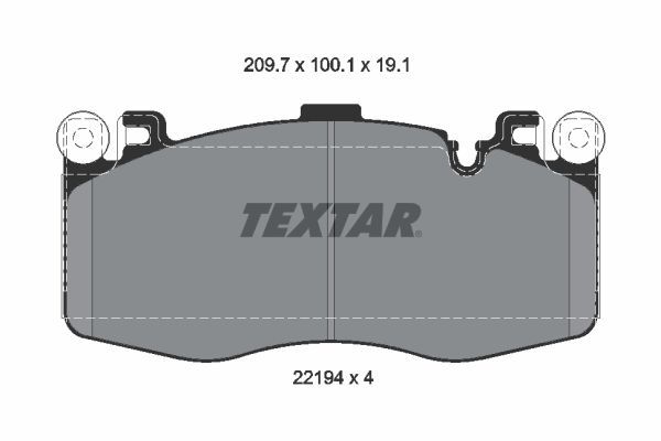 TEXTAR 2219401 Brake Pad Set, disc brake