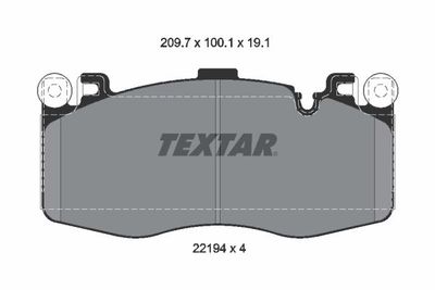 Brake Pad Set, disc brake TEXTAR 2219401