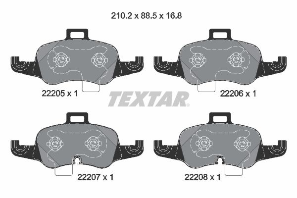TEXTAR 2220501 Brake Pad Set, disc brake