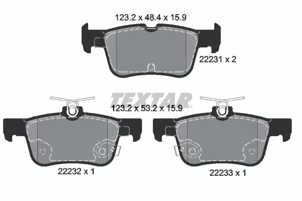 TEXTAR 2223101 Brake Pad Set, disc brake