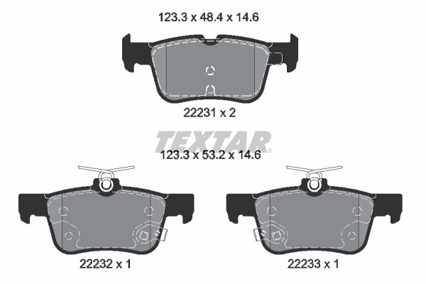 TEXTAR 2223103 Brake Pad Set, disc brake