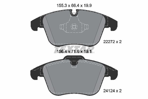 TEXTAR 2227201 Brake Pad Set, disc brake