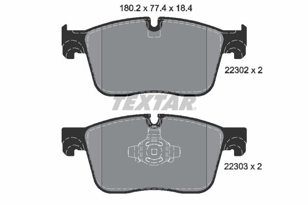 TEXTAR 2230201 Brake Pad Set, disc brake