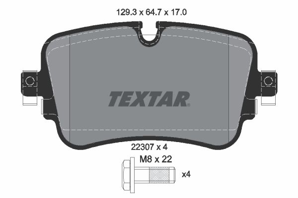 TEXTAR 2230701 Brake Pad Set, disc brake
