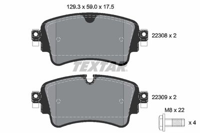 Brake Pad Set, disc brake TEXTAR 2230801