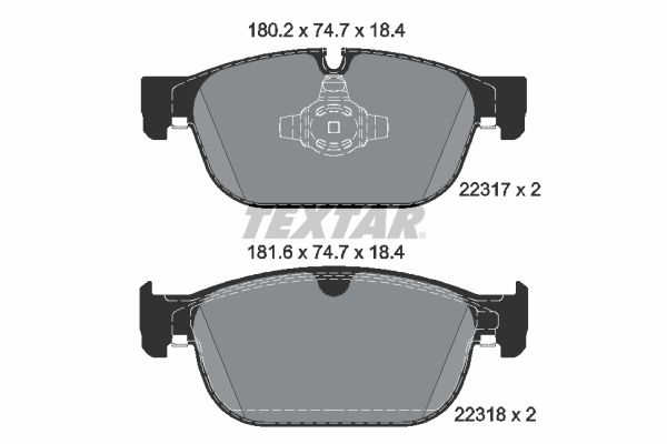 TEXTAR 2231701 Brake Pad Set, disc brake