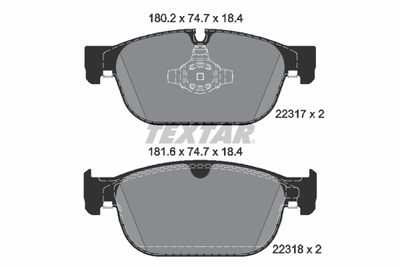 Brake Pad Set, disc brake TEXTAR 2231701