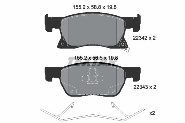 TEXTAR 2234201 Brake Pad Set, disc brake