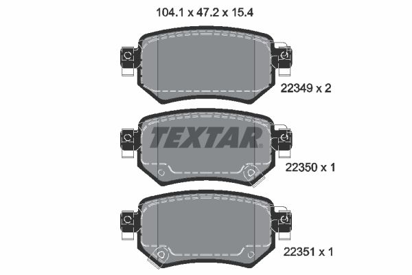 TEXTAR 2234901 Brake Pad Set, disc brake