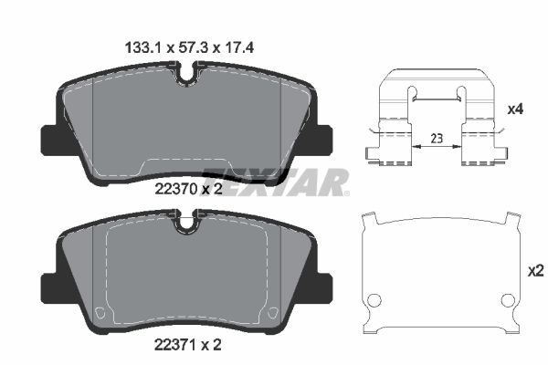 TEXTAR 2237001 Brake Pad Set, disc brake